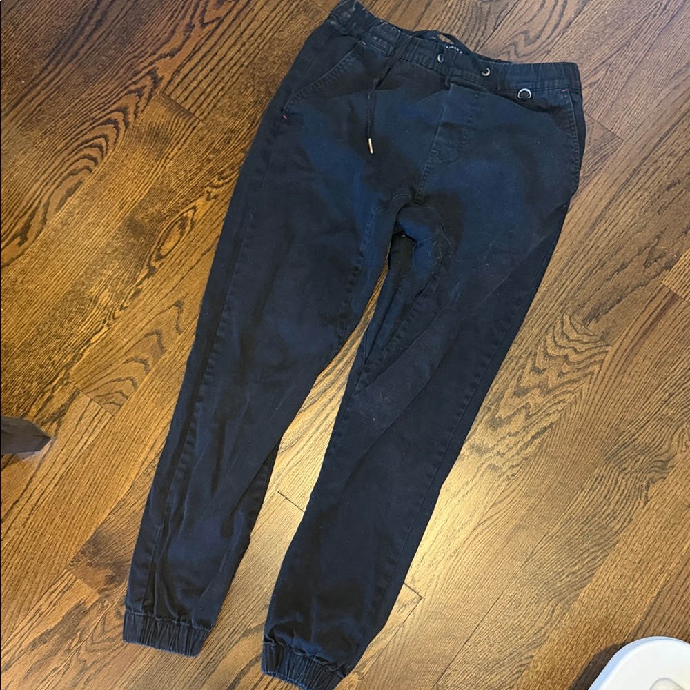 Men's Black Cargo Jogger Pants